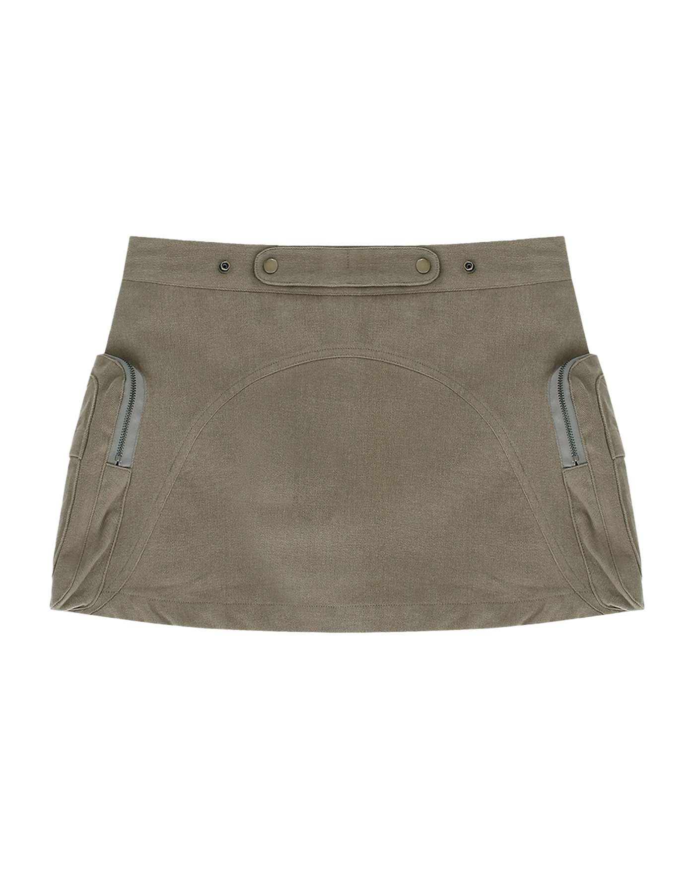 【KASHIKO】Fluffy Cargo Mini Skirt Pants Khaki KASHIKO Fluffy Cargo Mini Skirt Pants